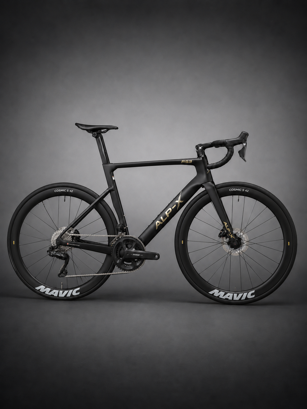 ALP-X RS3 | Vélo de route aérodynamique en carbone | Shimano 105 Di2 |Mavic COSMIC S 42 |Assemblé en Suisse